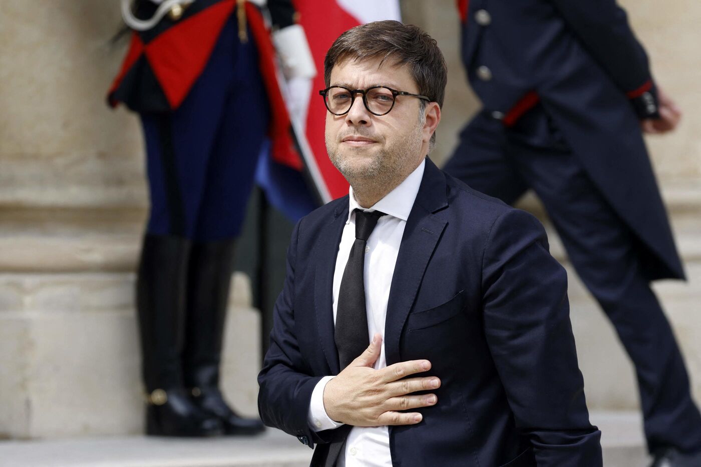 Le maire de Marseille Benoît Payan au palais de l'Elysée, en juillet 2023. AFP/Ludovic Marin