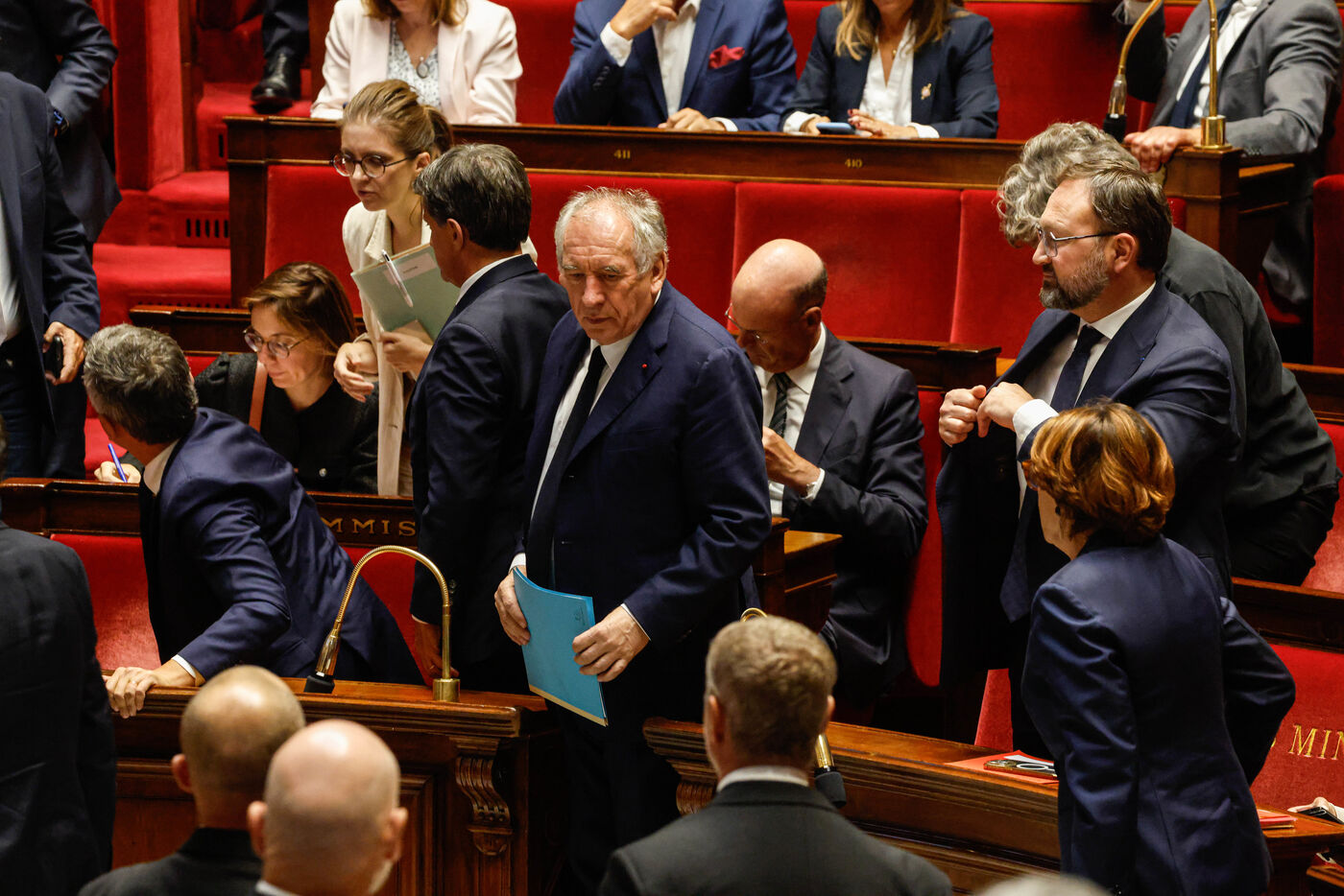 Le Premier ministre François Bayrou après son discours prononcé avant un vote de confiance, à l'Assemblée nationale, le 8 septembre. LP/Olivier Corsan